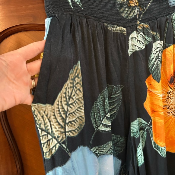 Anthropologie Saria Smocked Waist   Pant Wide-Leg by Mauve Size Small - Picture 4 of 9